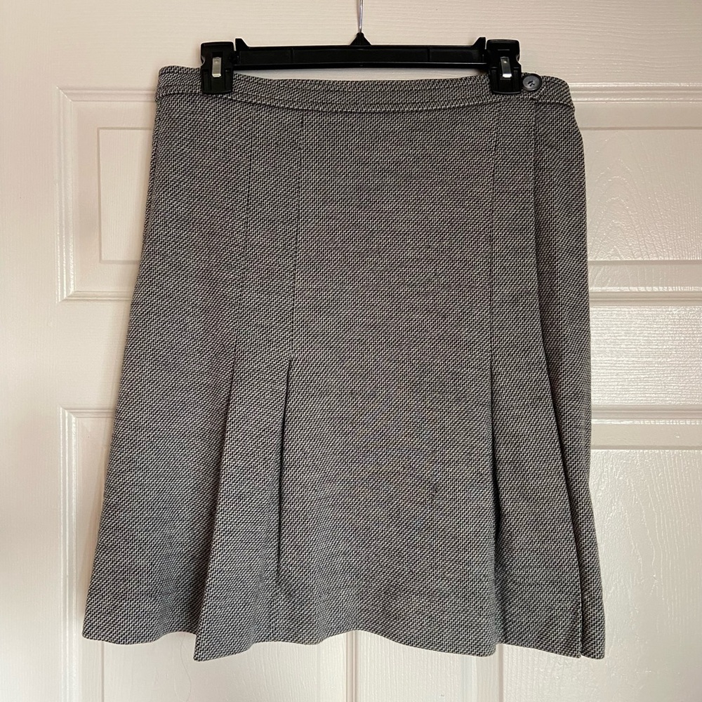 Vintage Grey Wool Wrap Skirt
